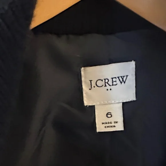 J. Crew Women’s Navy Blue Wool Jacket - Picture 2 of 3